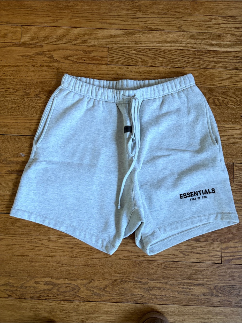 Fear of God Essentials Light Gray Men's Athletic Shorts, size M